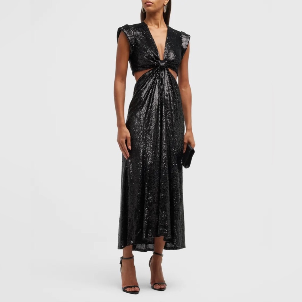 A.L.C. Alexis Cut-Out Sequined Midi Dress